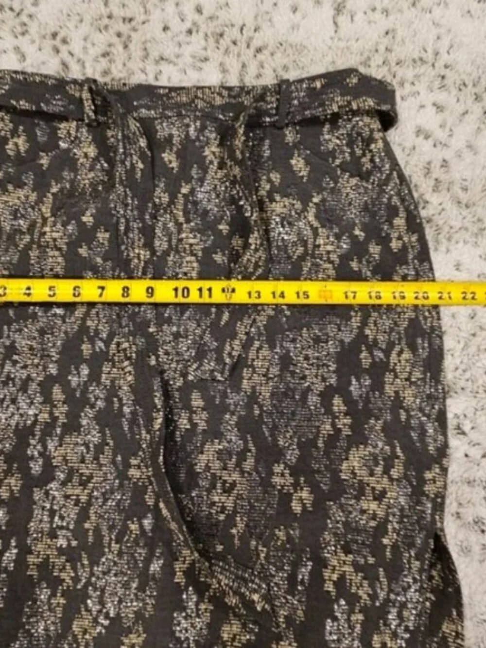 Banana Republic Intricate Jacquard Belted Pencil Chic Skirt W/Pockets NWT Size 8